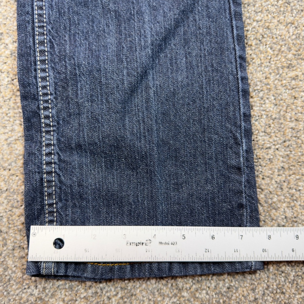 Cody James Mens Dark Wash Straight Leg Western Denim Jeans 32 Blue Stretch Ranch - Picture 8 of 12